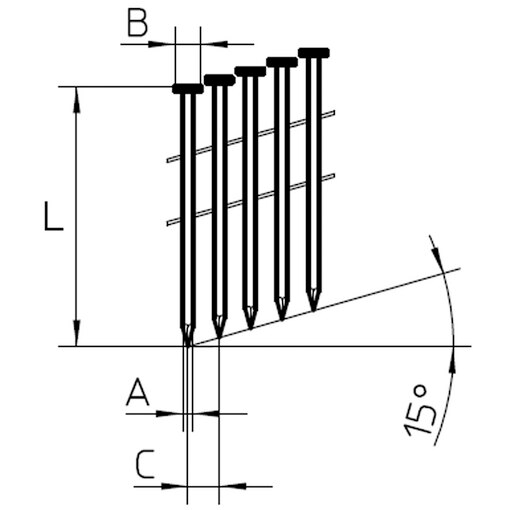 Coilnägel Typ B-VIII 2,8 x 60 mm